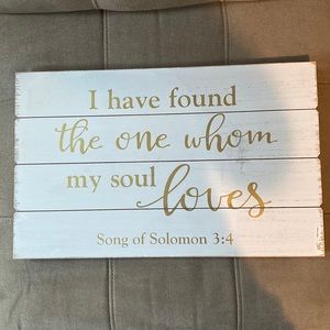 Studio His & Hers Wedding Sign | Song of Solomon 3:4| Verse Signs for Wedding |